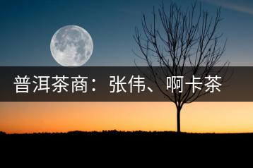 普洱茶商：張偉、啊卡茶葉有限責(zé)任公司總經(jīng)理