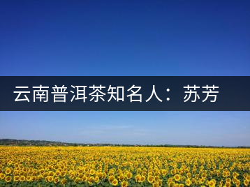 云南普洱茶知名人：蘇芳華