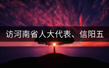 訪河南省人大代表、信陽(yáng)五岳集團(tuán)董事長(zhǎng)胡鎮(zhèn)——茶鄉(xiāng)亦飄茶油香