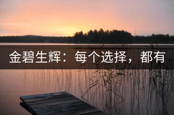 金碧生輝：每個(gè)選擇，都有選擇的理由