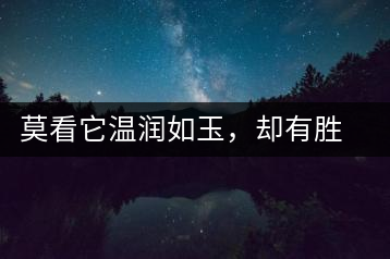 莫看它溫潤如玉，卻有勝瓊漿之味