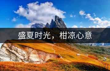 盛夏時光，柑涼心意