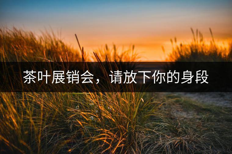 茶葉展銷會，請放下你的身段