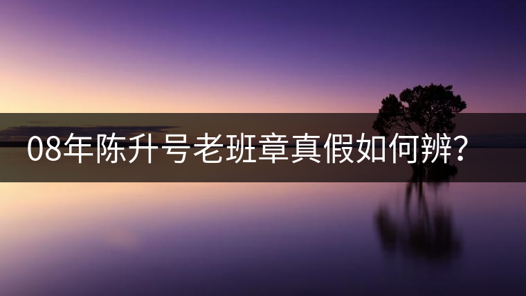08年陳升號老班章真假如何辨？業(yè)內(nèi)人士教你這3點！