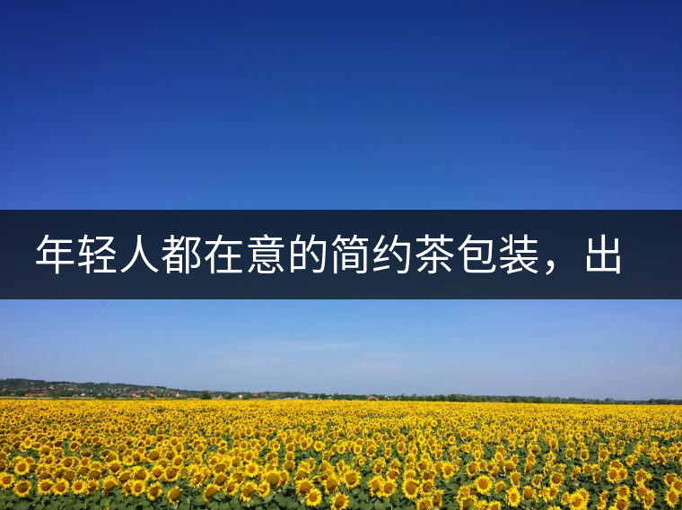 年輕人都在意的簡約茶包裝，出道顏值即巔峰的茶包裝可真好喝！