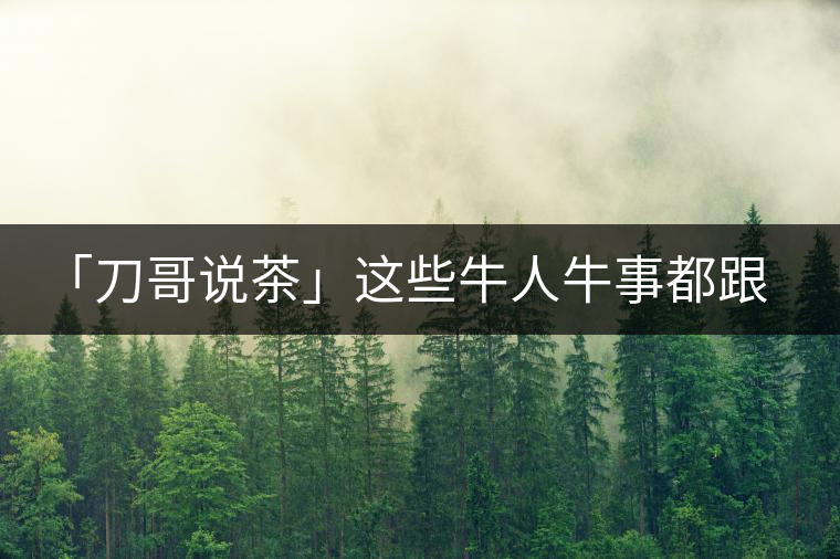 「刀哥說(shuō)茶」這些牛人牛事都跟云南茶葉有關(guān)