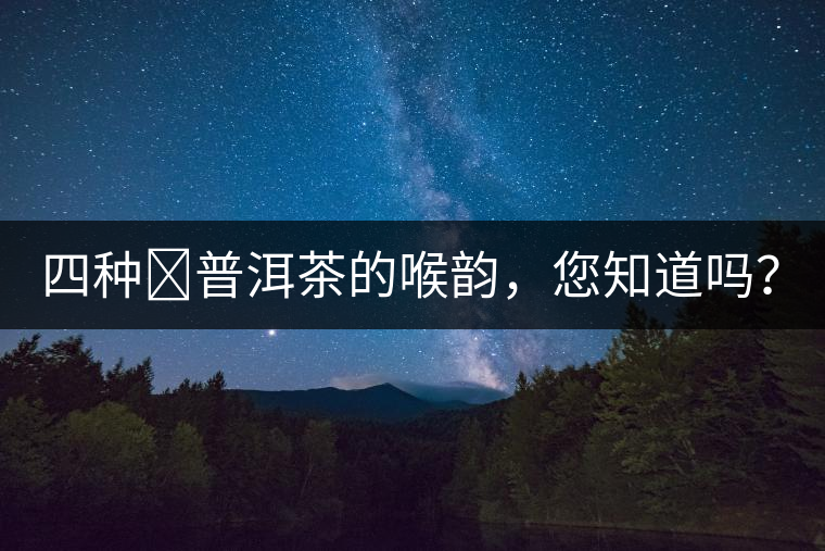 四種?普洱茶的喉韻，您知道嗎？