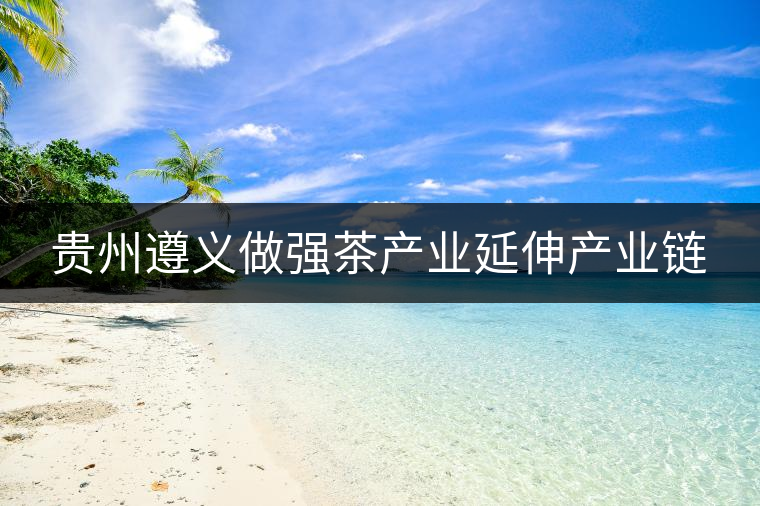 貴州遵義做強茶產(chǎn)業(yè)延伸產(chǎn)業(yè)鏈 貴州遵義做強茶產(chǎn)業(yè)延伸產(chǎn)業(yè)鏈
