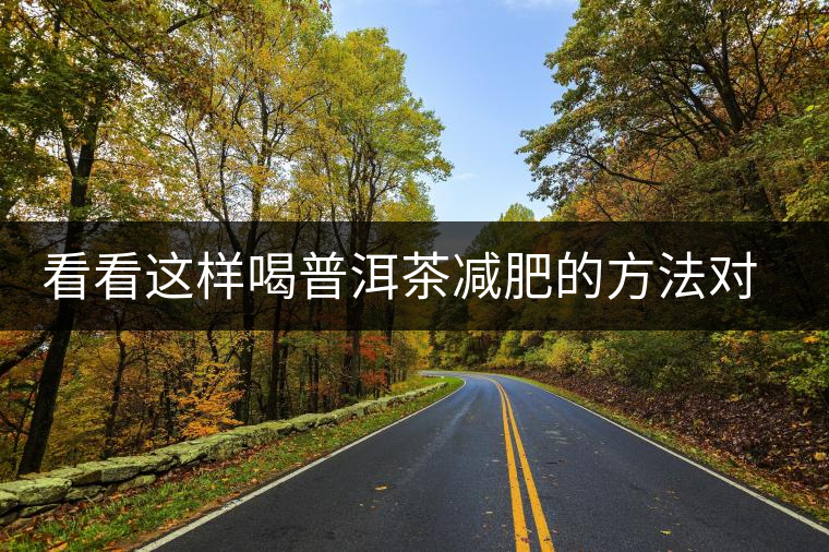 看看這樣喝普洱茶減肥的方法對(duì)你有用嗎？