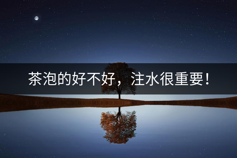 茶泡的好不好，注水很重要！