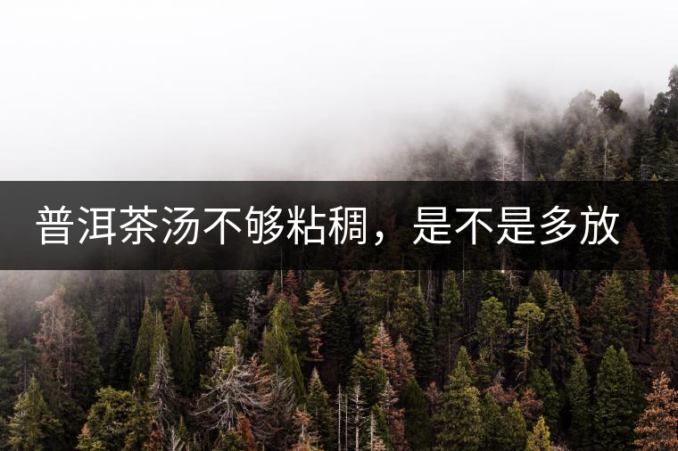普洱茶湯不夠粘稠，是不是多放些茶葉就好了嗎？