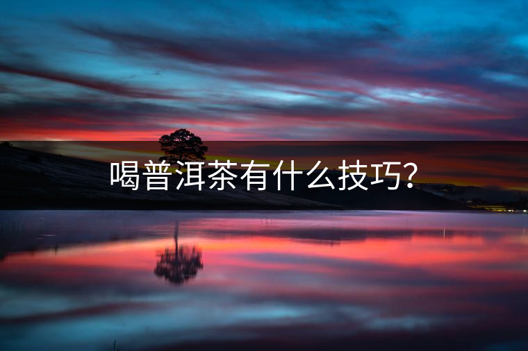 喝普洱茶有什么技巧？