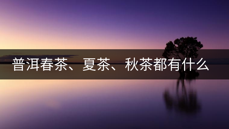 普洱春茶、夏茶、秋茶都有什么特點？