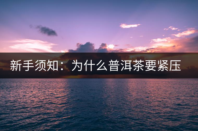 新手須知：為什么普洱茶要緊壓而不散存？