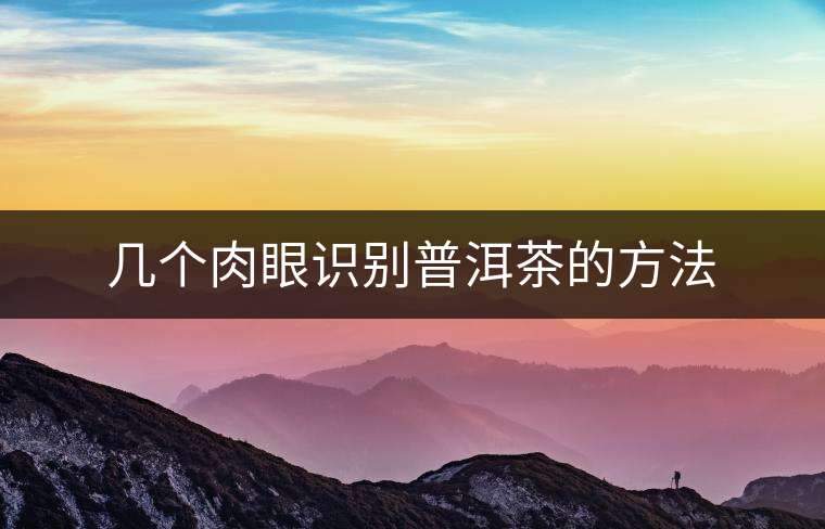 幾個肉眼識別普洱茶的方法 幾個肉眼識別普洱茶的方法