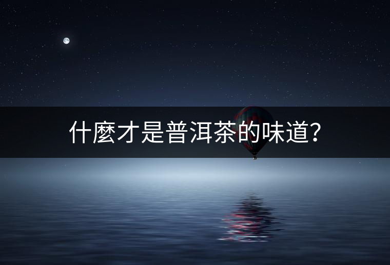 什麼才是普洱茶的味道？