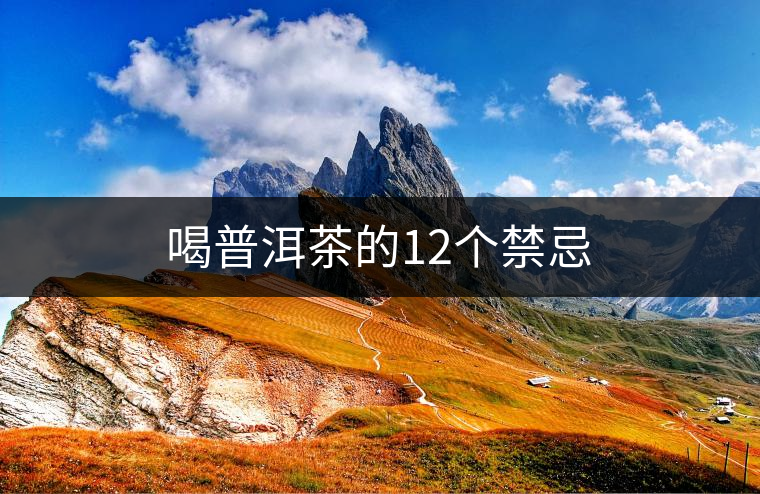 喝普洱茶的12個(gè)禁忌 喝普洱茶的12個(gè)禁忌