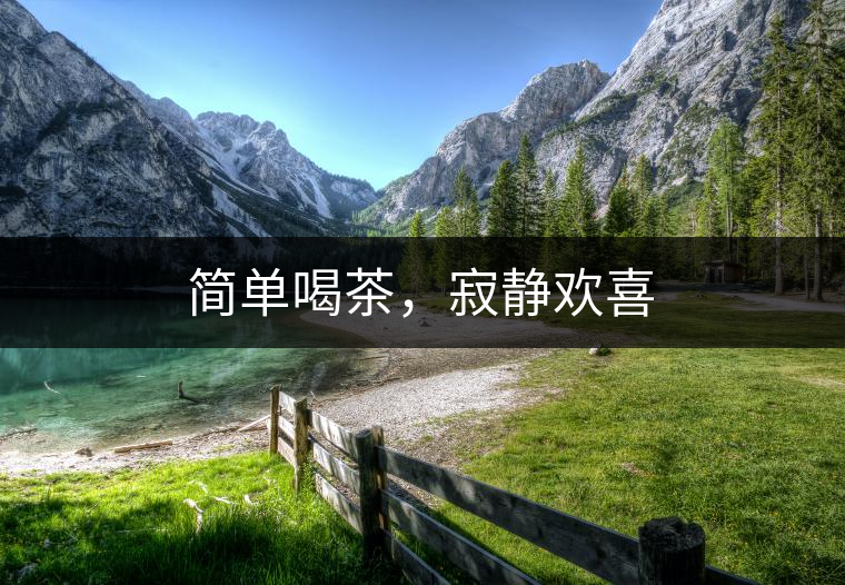 簡單喝茶，寂靜歡喜