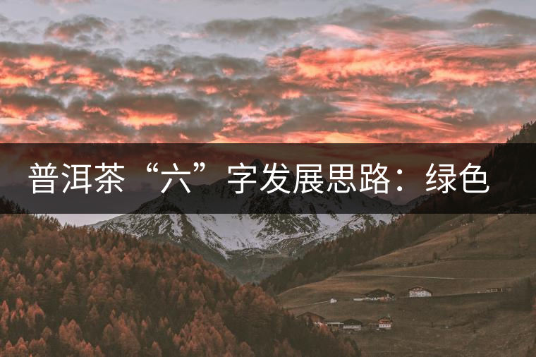 普洱茶“六”字發(fā)展思路：綠色、健康、創(chuàng)新