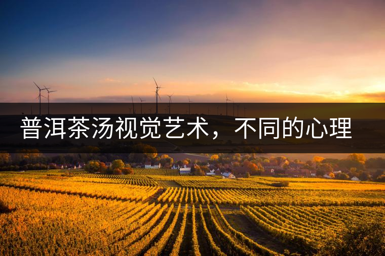 普洱茶湯視覺藝術，不同的心理享受