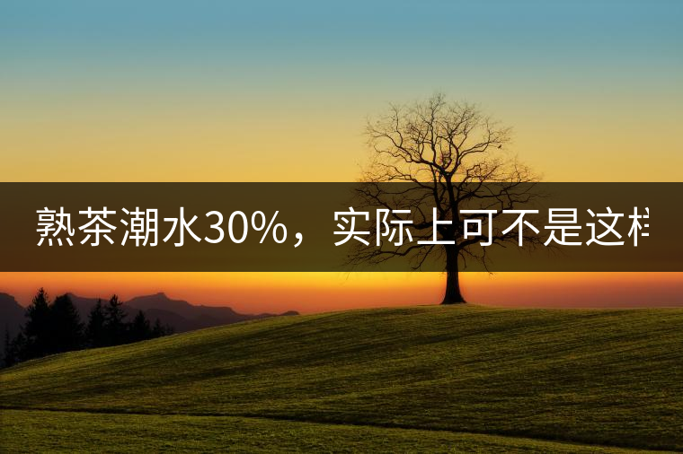 熟茶潮水30%，實(shí)際上可不是這樣！
