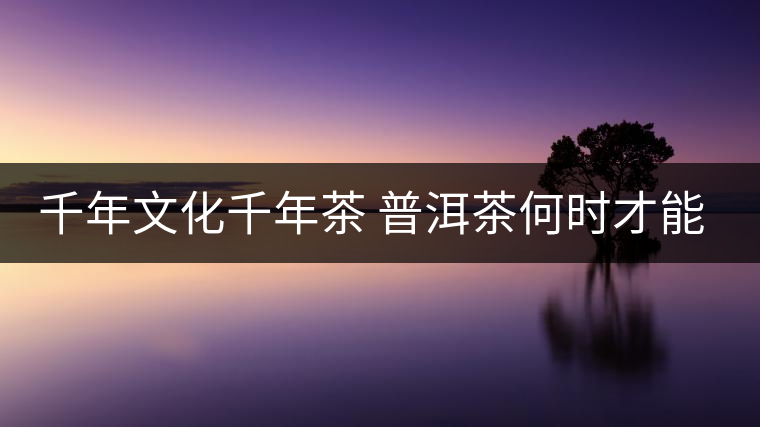 千年文化千年茶 普洱茶何時(shí)才能感動(dòng)全世界 千年文化千年茶 普洱茶何時(shí)才能感動(dòng)全世界