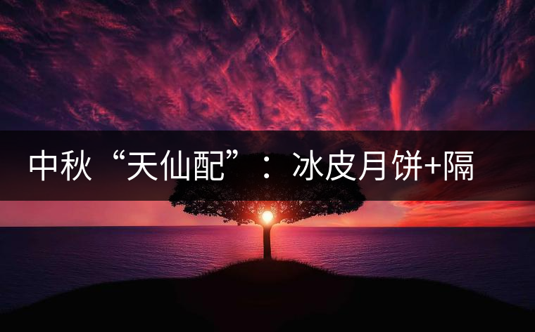 中秋“天仙配”:冰皮月餅+隔年熟普洱 中秋“天仙配”:冰皮月餅+隔年熟普洱
