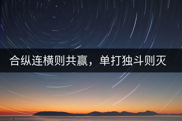 合縱連橫則共贏，單打獨斗則滅亡