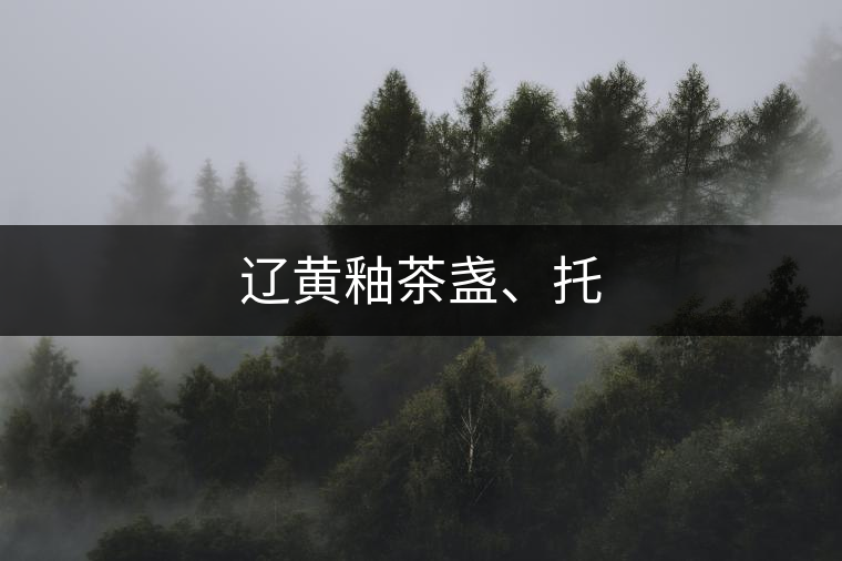 遼黃釉茶盞、托