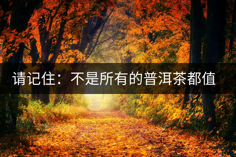 請記?。翰皇撬械钠斩瓒贾档檬詹? /></p><p>眾所周知，普洱茶是可以喝的古董，它“越陳越香”的屬性，讓人著迷，甚至沉醉!我有一個朋友問我，是不是只要是普洱茶，都可以收藏?其實(shí)，不是的!正如這個世間，不是所有的人都喜歡你，也不是所有的人都討厭你一樣，同樣，不是所有的普洱茶都值得收藏!</p>
<p><span id=