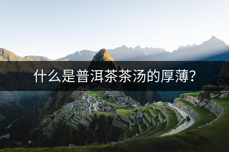 什么是普洱茶茶湯的厚??？