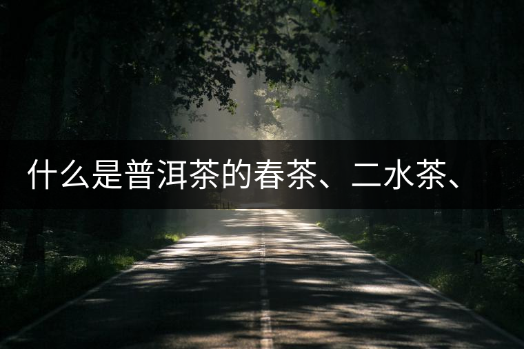 什么是普洱茶的春茶、二水茶、三水茶、四水茶