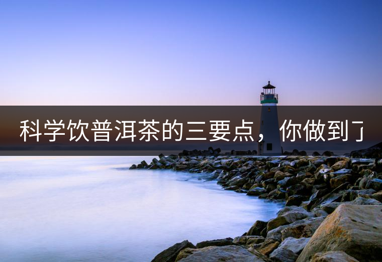 科學(xué)飲普洱茶的三要點，你做到了嗎？