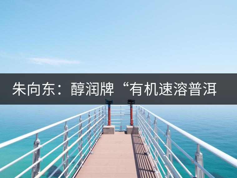 朱向東：醇潤牌“有機速溶普洱茶”人生