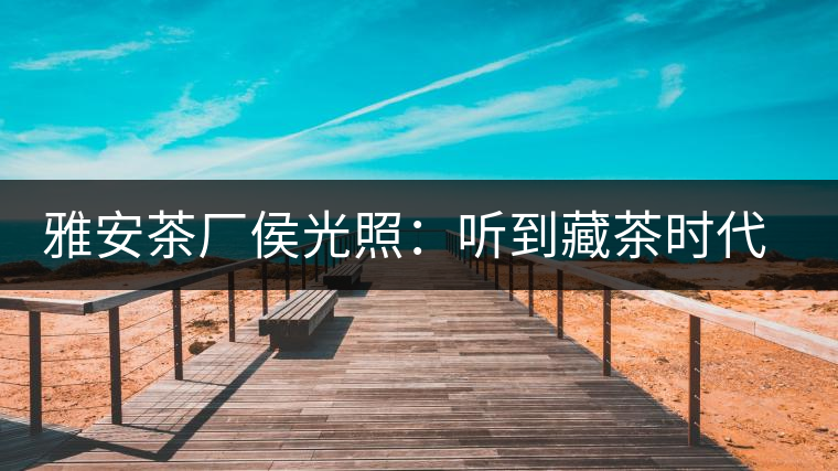 雅安茶廠侯光照:聽到藏茶時代的腳步聲 雅安茶廠侯光照:聽到藏茶時代的腳步聲