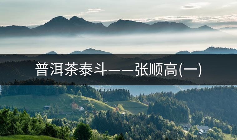 普洱茶泰斗——張順高(一) 普洱茶泰斗——張順高(一)