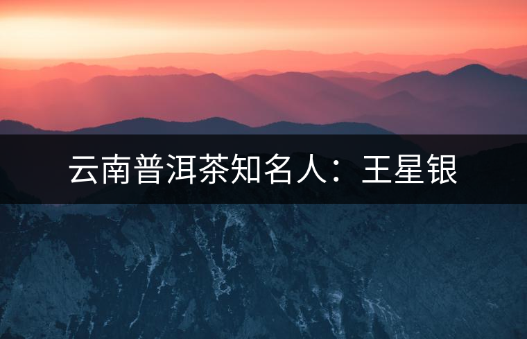 云南普洱茶知名人:王星銀 云南普洱茶知名人:王星銀