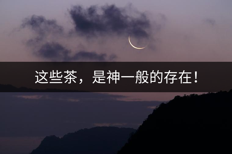 這些茶，是神一般的存在！