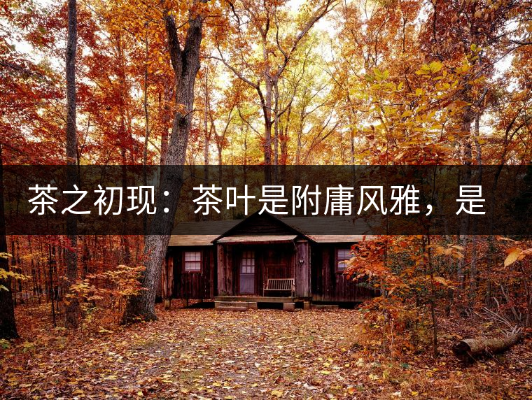 茶之初現(xiàn)：茶葉是附庸風雅，是禪茶一味，更是王朝興衰