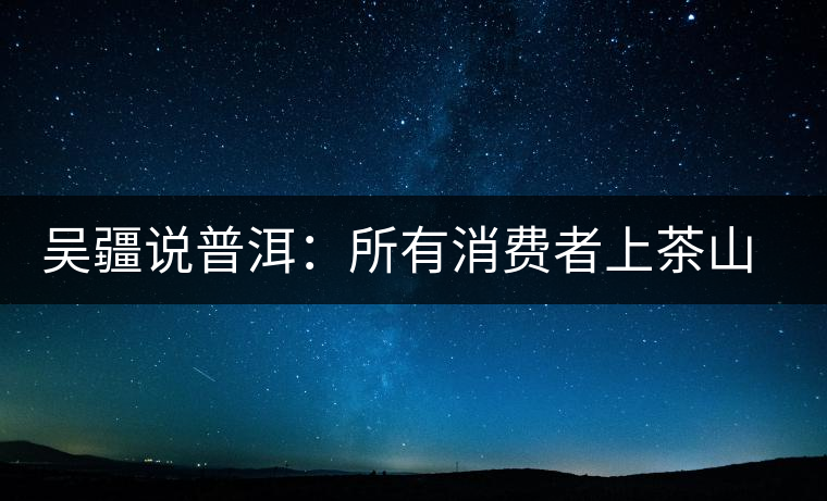 吳疆說普洱：所有消費者上茶山就能保證收到純料？