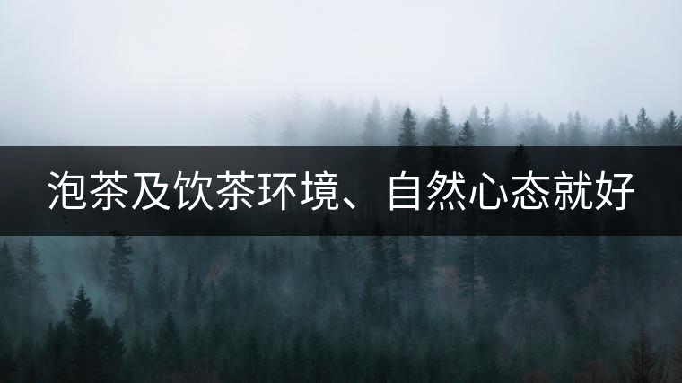 泡茶及飲茶環(huán)境、自然心態(tài)就好