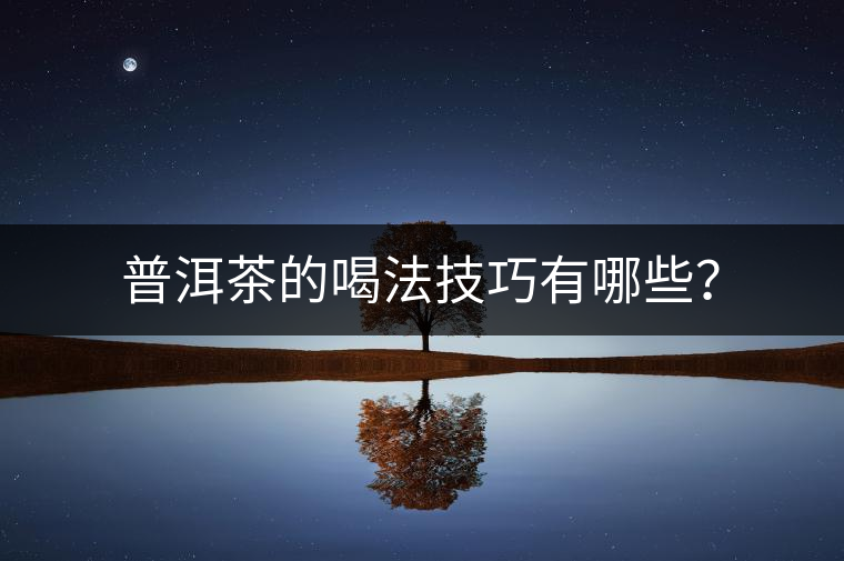 普洱茶的喝法技巧有哪些？