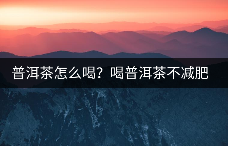 普洱茶怎么喝？喝普洱茶不減肥是為什么呢？喝普洱茶減肥要注意什么？