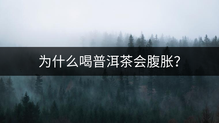 為什么喝普洱茶會腹脹？