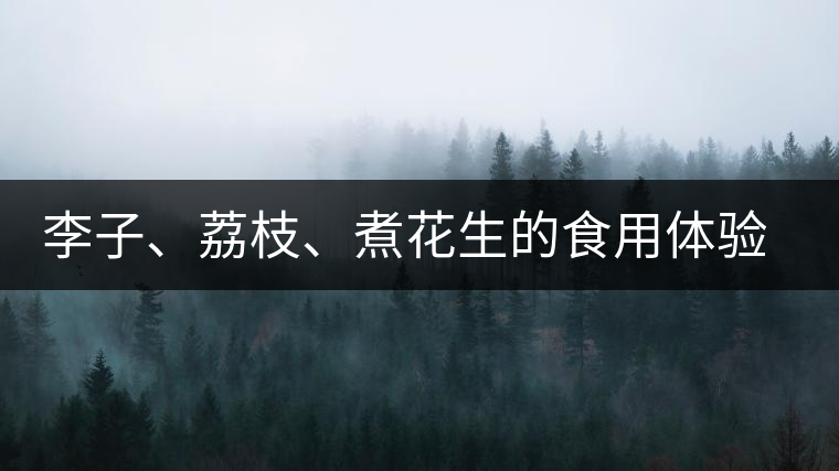 李子、荔枝、煮花生的食用體驗來比對普洱茶的湯體口感
