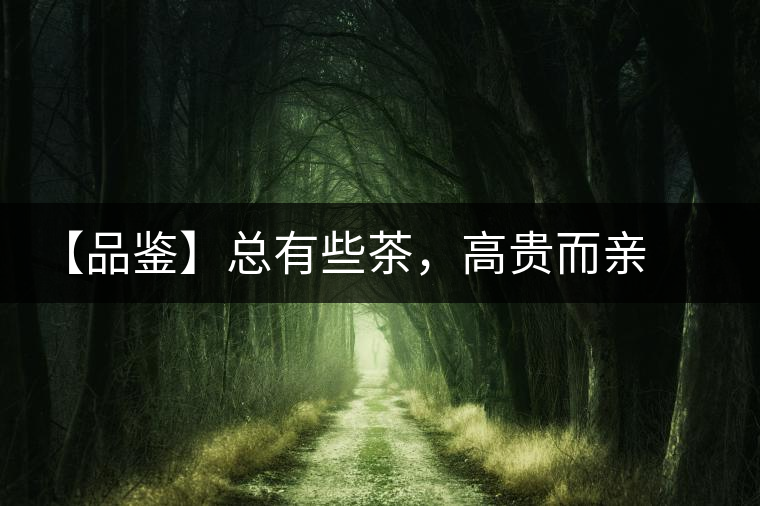 【品鑒】總有些茶，高貴而親切