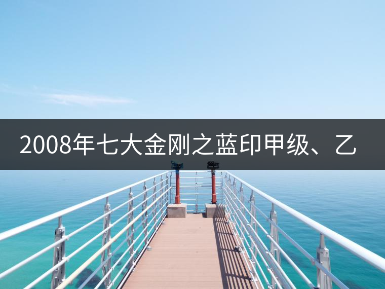 2008年七大金剛之藍印甲級、乙級開湯