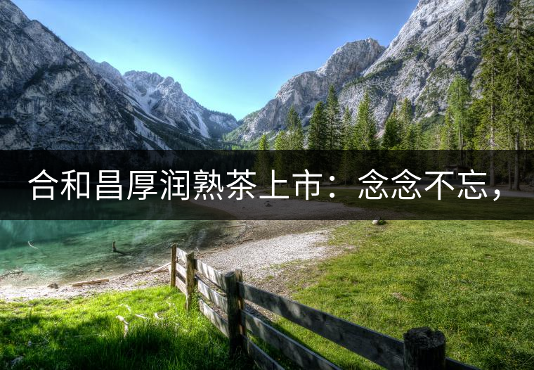 合和昌厚潤(rùn)熟茶上市：念念不忘，必有回響！