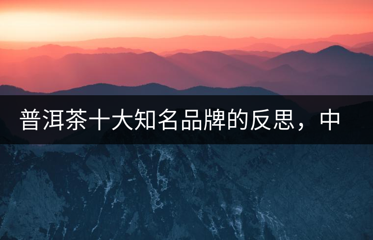 普洱茶十大知名品牌的反思，中國(guó)有沒(méi)有真正的普洱茶高端品牌？