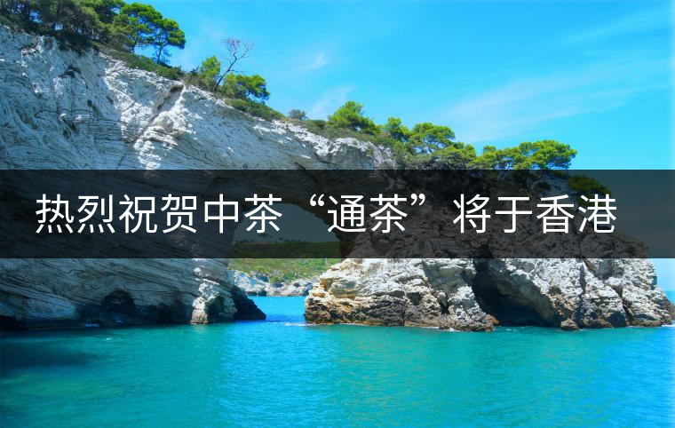熱烈祝賀中茶“通茶”將于香港首發(fā)上市 熱烈祝賀中茶“通茶”將于香港首發(fā)上市